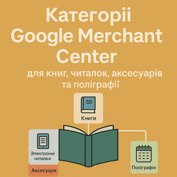Категорії Google Merchant Center для книг Категорії Google Merchant Center для книг